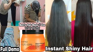 Matrix Opticare SmoothStraight Hair MaskUse As A ConditionerHair Spa For Very Dry Hair [upl. by Neira]