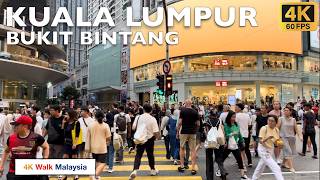 4K 60fps HDR KUALA LUMPUR  Bukit Bintang streets walk  August 2024  Malaysia Walking Tour [upl. by Higginson]