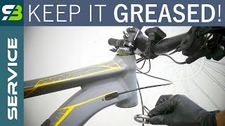 How To Service The Headset Bearings On Your Bicycle Greasing Cleaning Overhaul [upl. by Ecirtnahc]