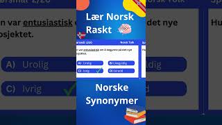 Norske Synonymer Del 1  Introduksjon til Synonymer [upl. by Denbrook824]