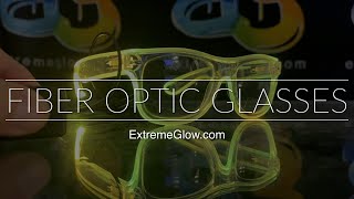 Multi colored rainbow light up fiber optic glasses [upl. by Helge]