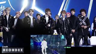 BTS EXO Minho Shonwu idols reaction to Rain비  Rainism GDA 2017 [upl. by Ertemed]