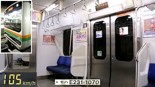 【速度計】E231系1000番台 未更新走行音＆車内映像1 鴨宮⇒二宮【日立IGBTVVVF・墜落インバーター】 [upl. by Pavier]