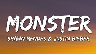 Shawn Mendes Justin Bieber  Monster Lyrics [upl. by Anaytat673]