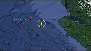 Cascadia Subduction Zone Earthquake M 56 Off The Coast of Port McNeill Canada [upl. by Clements]