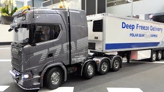 Scania 770 S 8x44  Tamiya 114 FernsteuerModellbau  RCSoundProbefahrt – Spielwarenmesse 2023 [upl. by Lune]