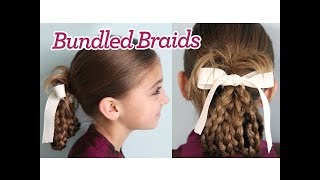 Bundled Braids  Cute Girls Hairstyles [upl. by Ro]