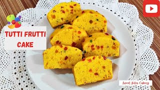 Bakery Style Eggless Tutti Frutti Cake  Dry Fruit Cake  Fruit Custard Cake  Britannia Cake [upl. by Sinnoda]