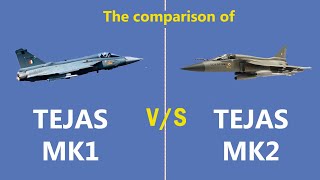 The comparison of Tejas MK1 and Mk2 fighter aircraft built by HAL India fighterjet [upl. by Auerbach]