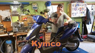 Gratis Kymco moped  hittar ett fel och tar ett nytt komptest [upl. by Noiwtna]