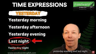 Yesterday Today Tomorrow  Parts of the Day  Learn English Time Expressions [upl. by Ferrell]