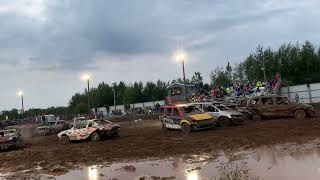 2023 Central Burnett County Fair Webster WI Demo Derby MWFA [upl. by Llerehs]