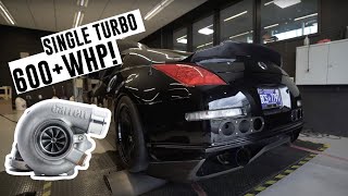 Alexs 2003 350Z Built Motor amp Single Turbo Dyno [upl. by Gervais799]