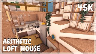 Aesthetic Loft House Speed Build  Bloxburg Roblox [upl. by Portugal]