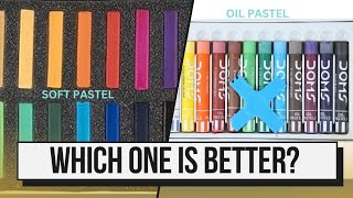 Oil pastel vs Soft pastel which one is bettersadafartandcraft comparison art [upl. by Laniger]