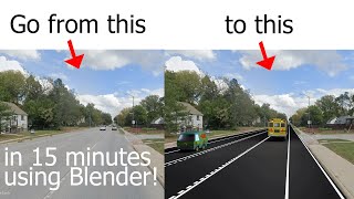 Quick Road visualization for designers using Blender and fspy [upl. by Rowan]