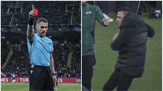 Xavi Shown a RED CARD as PSG defeat Barcelona [upl. by Clementis719]