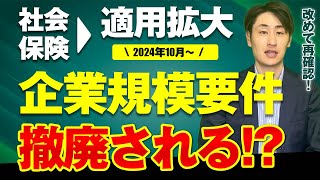 【2024年10月施行】社会保険適用拡大の速報・再確認！企業の対応方法とは [upl. by Kcirdlek]