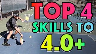 4 KEY Pickleball Skills To 40 amp Beyond [upl. by Eseilenna]