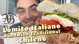 LOMITO ITALIANO Sándwich Tradicional Chileno en casa  Sándwich de Lomito  Alvaro Barrientos [upl. by Nassah]