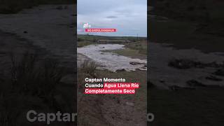 Captan momento donde agua llena río completamente seco en Chihuahua  N Shorts [upl. by Mari697]