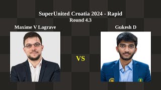 MVL blunders Matein4 vs Gukesh 🤯  Round 43  SuperUnited Croatia 2024  Rapid [upl. by Siouxie343]