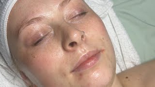 Classic Facial  Full Steps  Dermalogica Products  Esthetician Student [upl. by Immas595]