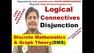 Disjunction  Logical Connectives  Discrete Mathematics and Graph Theory  DMS  MFCS  DMGT [upl. by Onej]