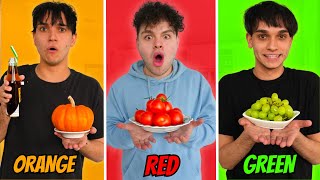 Eating Only ONE Color Of FOOD For 24 HOURS With THE DOBRE TWINS [upl. by Niroht]