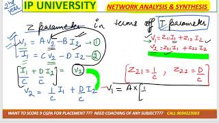 z parameter in terms of abcd Parameters [upl. by Reeves]