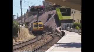 Rápidos e Veículo Inspecção de Via em Caxias  Linha de Cascais  11 Jul 2014 [upl. by Anatnas]