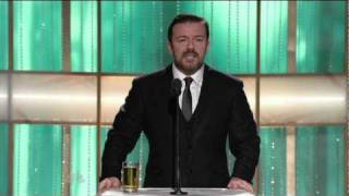 Golden Globes 2011  Ricky Gervais Opening Monologue [upl. by Oirram]