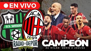 ENVIVO SASSUOLO vs MILAN en el MAPEI Stadium MILAN CAMPEÓN DE LA SERIA [upl. by Gayle583]