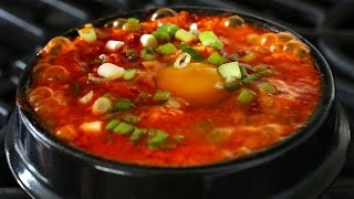 Kimchi soft tofu stew kimchi sundubujjigae 김치순두부찌개 [upl. by Nolyaj]