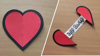 DIY  Happy birthday card  Handmade Heart Birthday Card [upl. by Perice166]