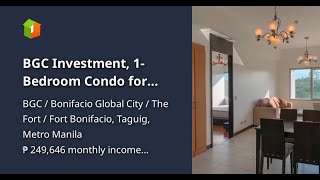 BGC Investment 1Bedroom Condo for Sale in Fairways Tower Taguig [upl. by Letnoj425]