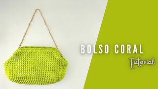 Tejiendo el Bolso Coral con trapillo Tutorial fácil para principiantes Trapillo Pillo [upl. by Trinity]