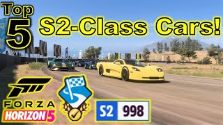 Top 5 BEST S2Class Cars for Road Racing in Forza Horizon 5 [upl. by Lebasi460]