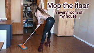 Mop the floor in high heels [upl. by Leuqcar]