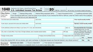 How to fill out IRS Form 1040 for 2020 [upl. by Llennahs]