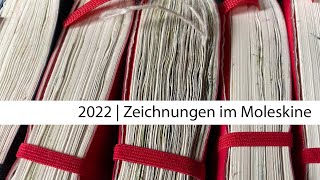 Mein Jahresrückblick im Moleskine Pocket 2022 – Zeichnungen Collagen Erinnerungen [upl. by Hermia568]