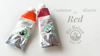 Alizarin Crimson vs Cadmium Red Scarlet [upl. by Ymme]