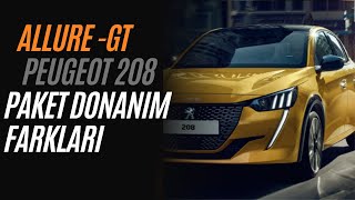 PEUGEOT PEJO 208 ALLURE SELECTION  GT Donanım paket özellik farkları 2024 [upl. by Assenahs]