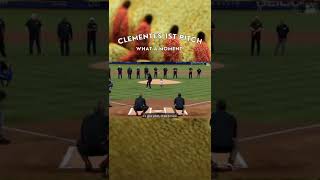 shorts The Clementes Throw Out First Pitch  Roberto Clemente  Pirates vs Mets  MLB [upl. by Nossyla]