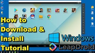 LeapDroid 2018 Android Emulator for Windows  How to Download and Install Tutorial [upl. by Aleel]