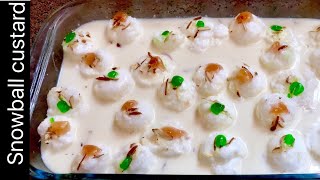 Snowball custard recipeস্নোবল কাস্টার্ড রেসিপি।how to make SnowBall custard  Bangladeshi custard [upl. by Rfinnej520]