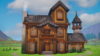 Minecraft How To Build A Dark Oak House  Tutorial [upl. by Eenafets841]