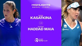 Daria Kasatkina vs Beatriz Haddad Maia  2024 Seoul Final  WTA Match Highlights [upl. by Wrightson]