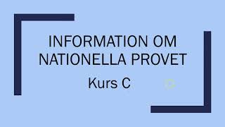 Information om nationella provet [upl. by Ajed309]