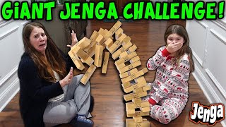 Giant Jenga Challenge Winner Picks The Losers Christmas Outfit [upl. by Cox]